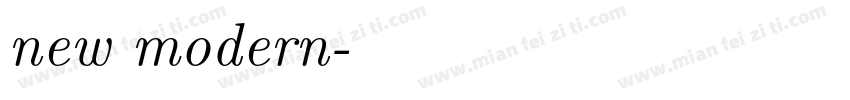 new modern字体转换